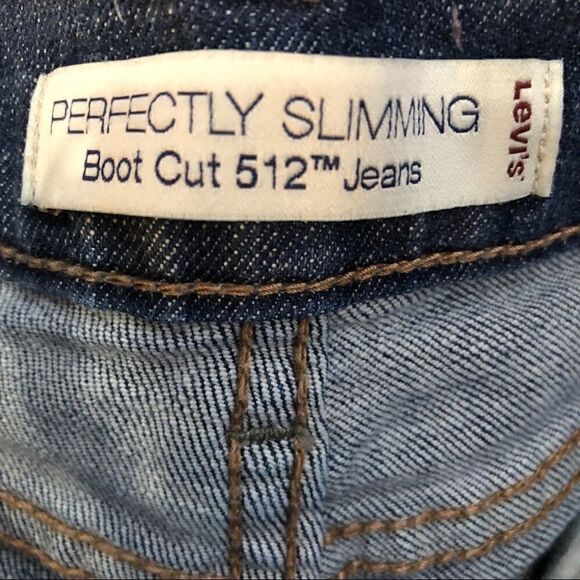 Levi’s 512 6S Blue Denim Perfectly Slimming Boot Cut Jeans - Picture 6 of 7